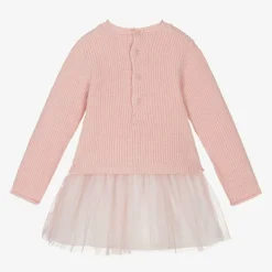 Baby Bears Pink Knit & Tulle Bear Dress