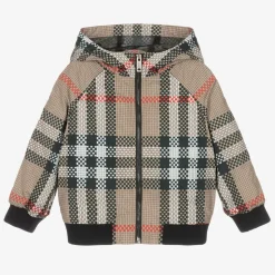 Baby Boys Beige Check Jacket