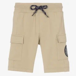 Baby Boys Beige Cotton Cargo Shorts