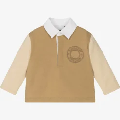 Baby Boys Beige Logo Top