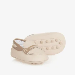 Baby Boys Beige Pre-Walker Moccasins
