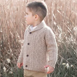 Baby Boys Beige Wool Cardigan