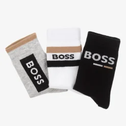 Baby Boys Black & Grey Socks (3 Pack)