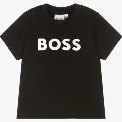 Baby Boys Black Cotton Jersey T-Shirt