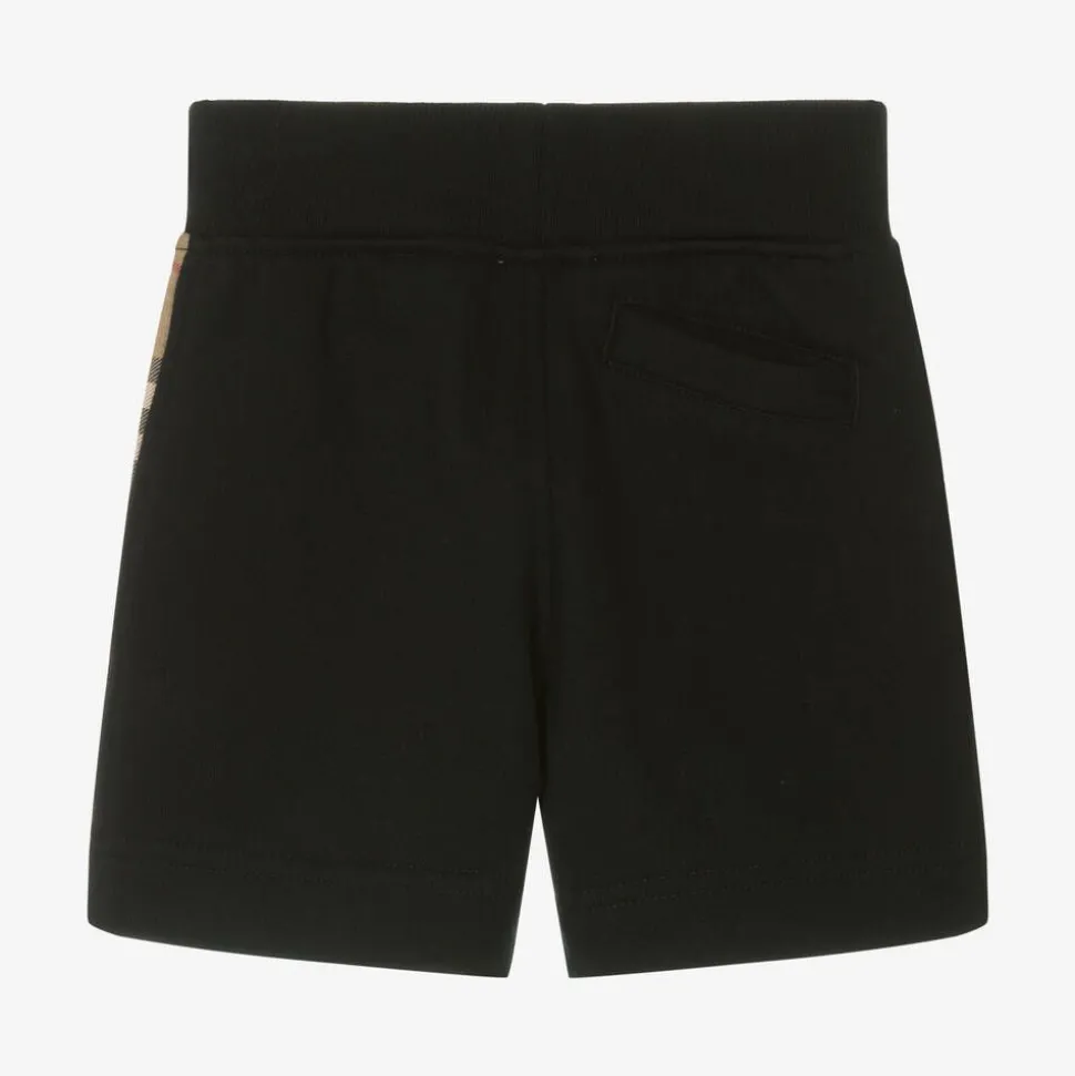 Baby Boys Black Cotton Jersey Shorts
