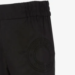 Baby Boys Black Cotton Trousers