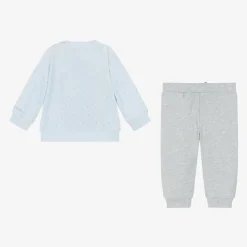 Baby Boys Blue & Grey Elephant Tracksuit