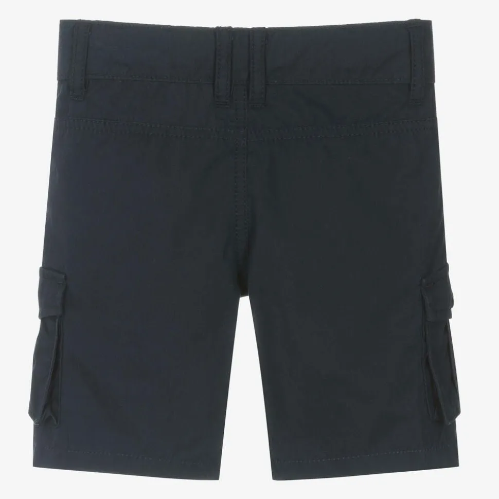 Baby Boys Blue Cotton Cargo Shorts