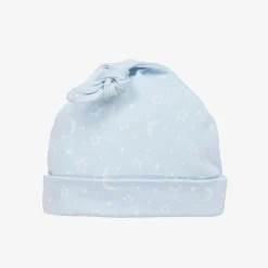 Baby Boys Blue Cotton Crescent Moonlight Hat