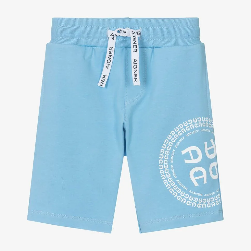 Baby Boys Blue Cotton Jersey Shorts