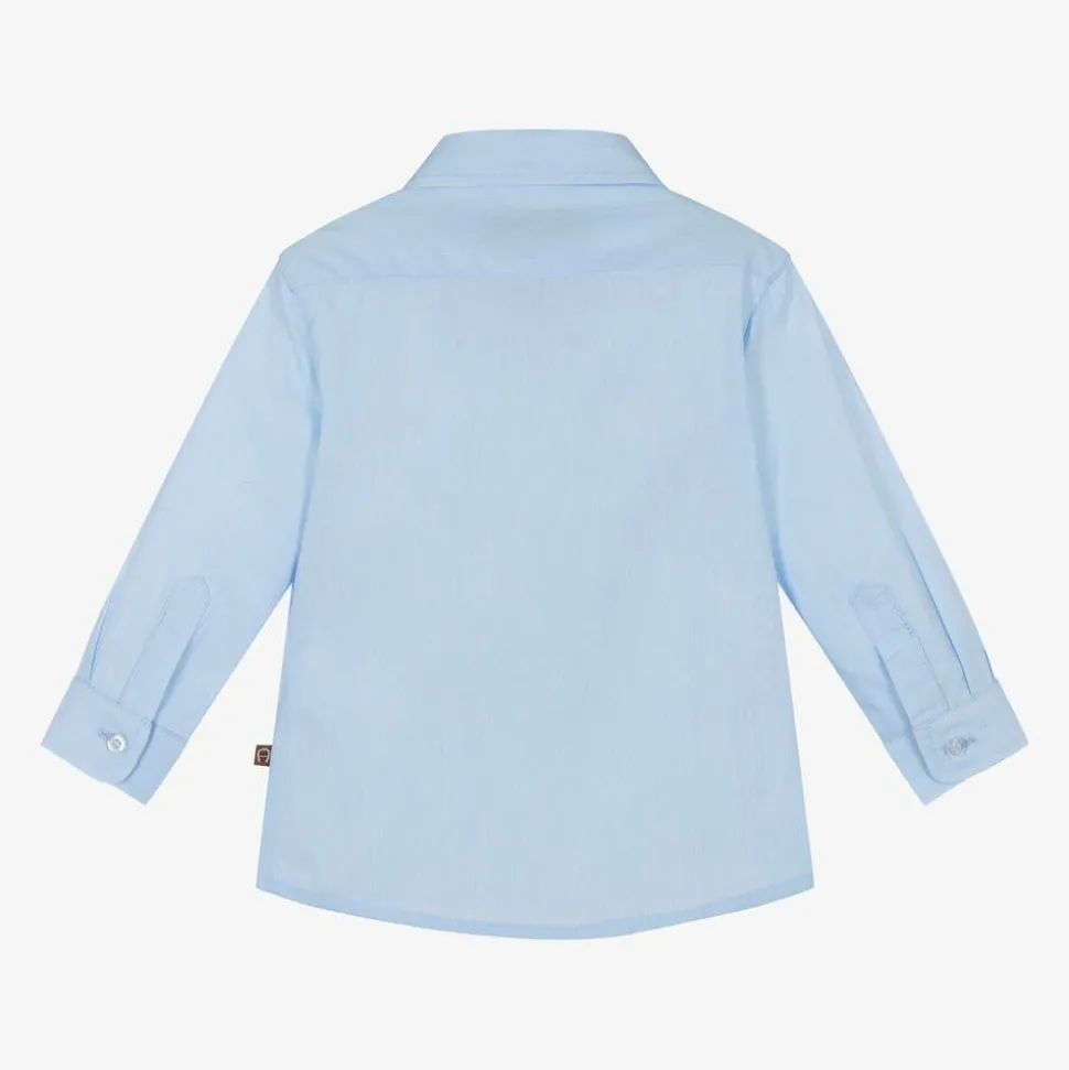 Baby Boys Blue Cotton Shirt