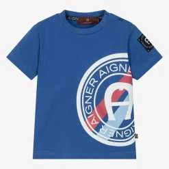 Baby Boys Blue Cotton T-Shirt