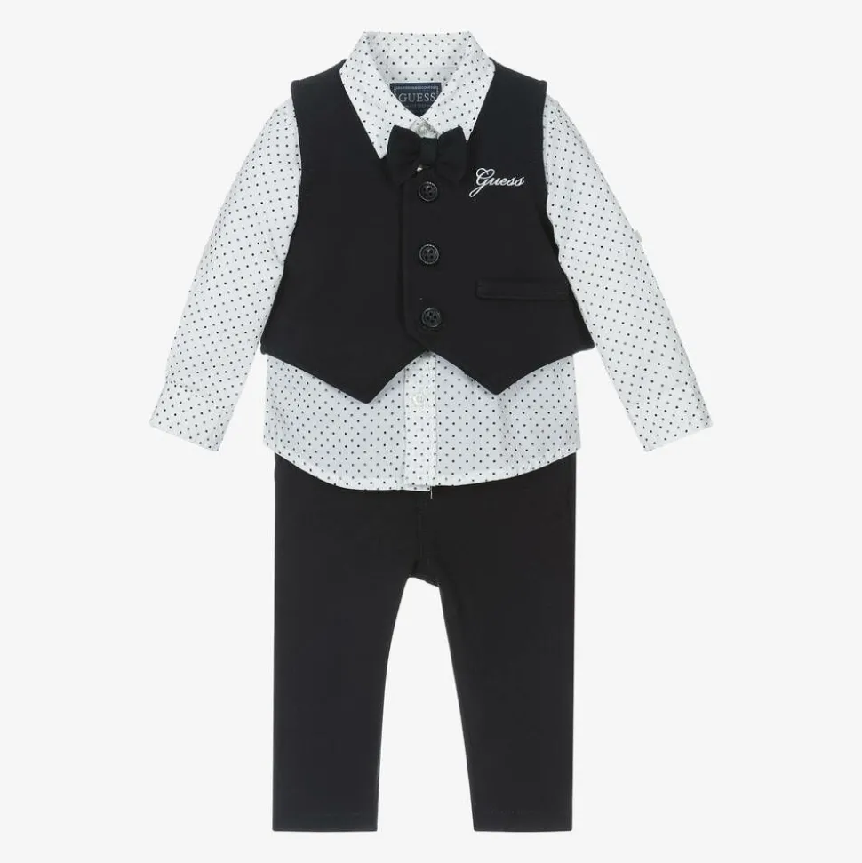Baby Boys Blue Jersey Waistcoat Suit
