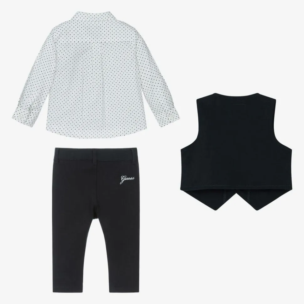 Baby Boys Blue Jersey Waistcoat Suit