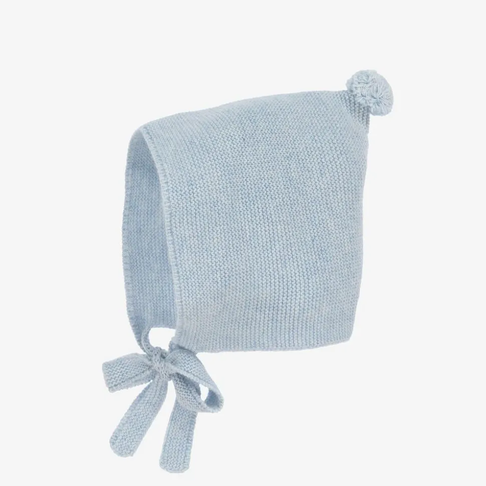 Baby Boys Blue Knitted Bonnet