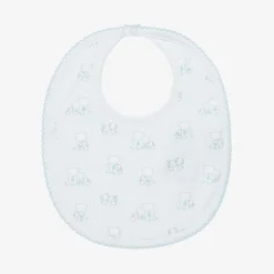 Baby Boys Blue Pima Cotton Beary Besties Bib