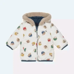 Baby Boys Blue Reversible Coat