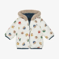 Baby Boys Blue Reversible Coat