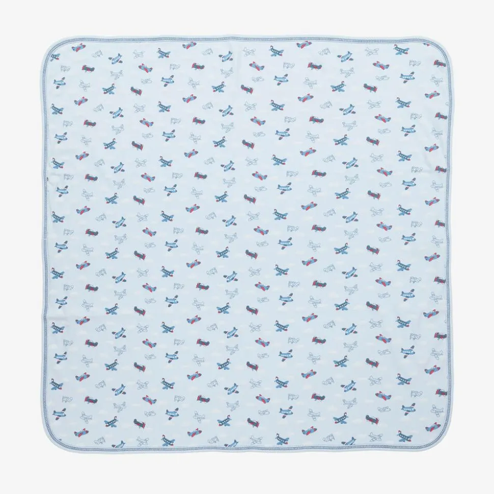 Baby Boys Blue Sky-High Planes Blanket (73cm)