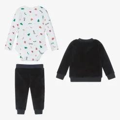 Baby Boys Blue Velour Tracksuit Set