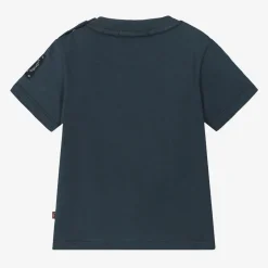 Baby Boys Navy Blue Cotton T-Shirt