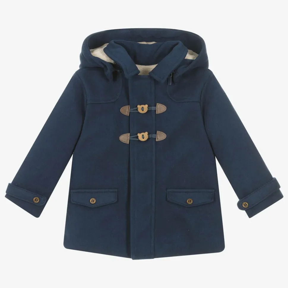 Baby Boys Navy Blue Duffle Coat