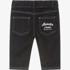Baby Boys Navy Blue Embroidered Denim Jeans