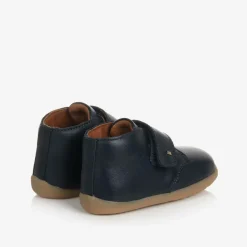 Baby Boys Navy Blue Leather Desert Boots