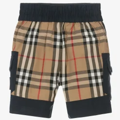 Baby Boys Navy Blue Pocket Shorts