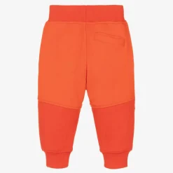 Baby Boys Orange Cotton Joggers