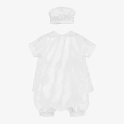 Baby Boys White Ceremony Shorts Set