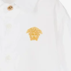 Baby Boys White Cotton Medusa Shirt