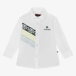 Baby Boys White Cotton Shirt