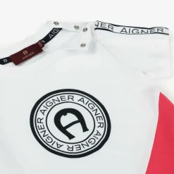 Baby Boys White Cotton T-Shirt