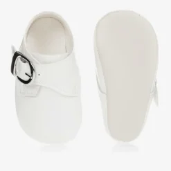 Baby Boys White Patent Pre-Walker Shoes