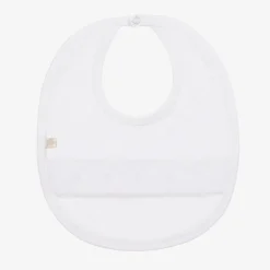Baby Boys White Smocked Pima Cotton Bib
