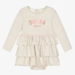Baby Girls Beige Cotton Dress