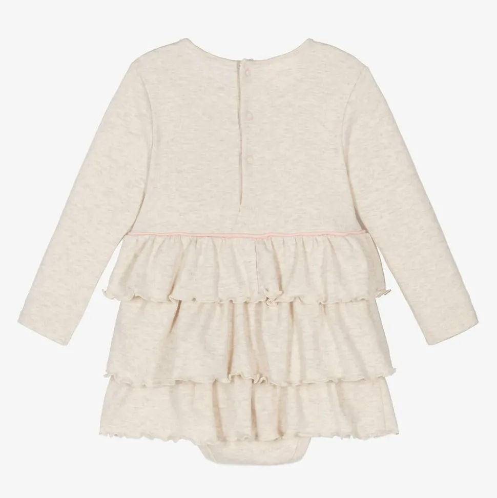 Baby Girls Beige Cotton Dress