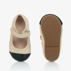 Baby Girls Beige Patent Leather Shoes
