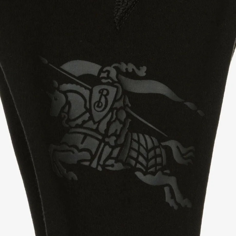 Baby Girls Black Cotton EKD Leggings