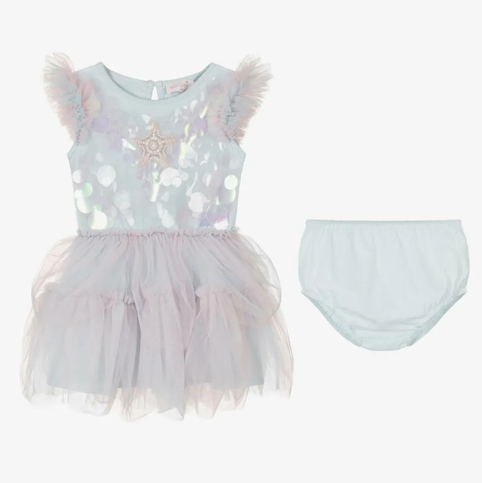 Baby Girls Blue Tulle Mermaid Costume