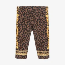 Baby Girls Brown Wild Barocco Leggings