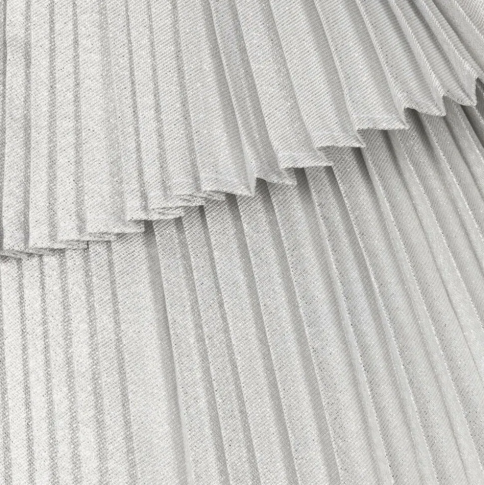 Baby Girls Glittery Silver Pleated Dress