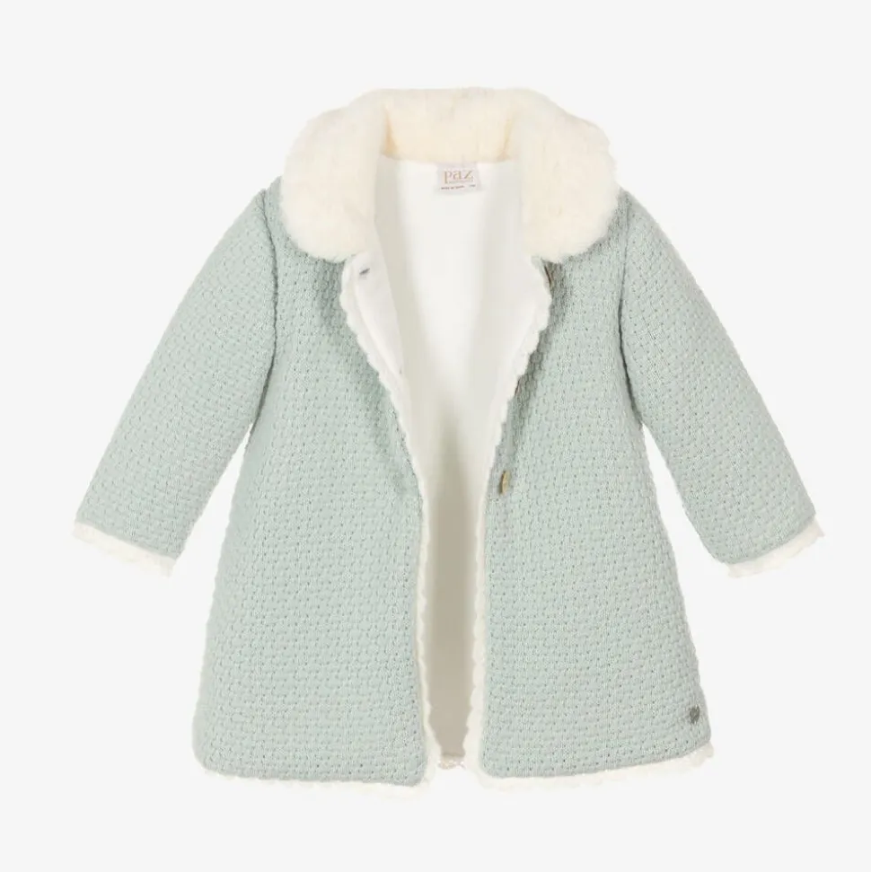 Baby Girls Green Knitted Coat