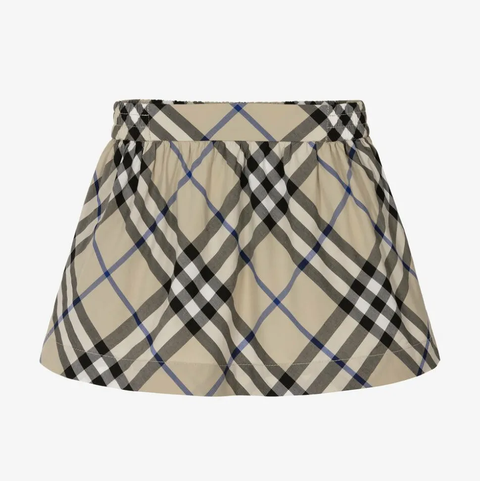 Baby Girls Grey Check Cotton Skirt