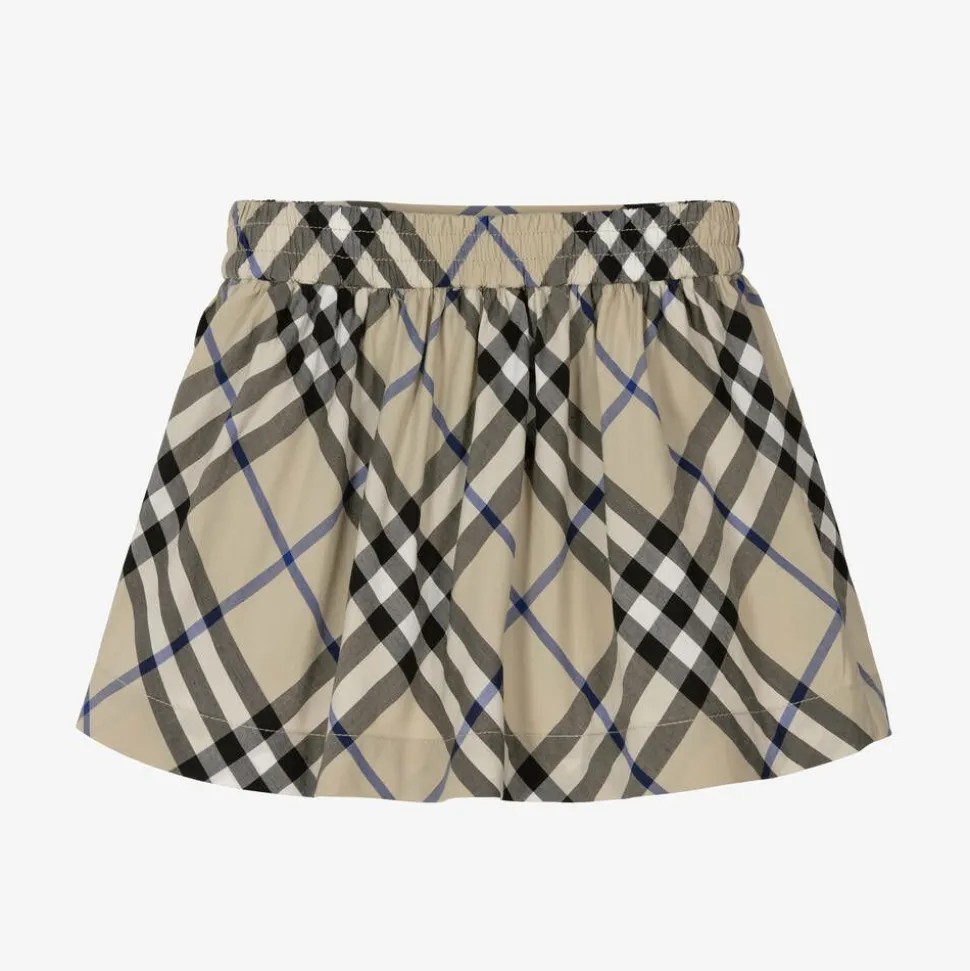 Baby Girls Grey Check Cotton Skirt