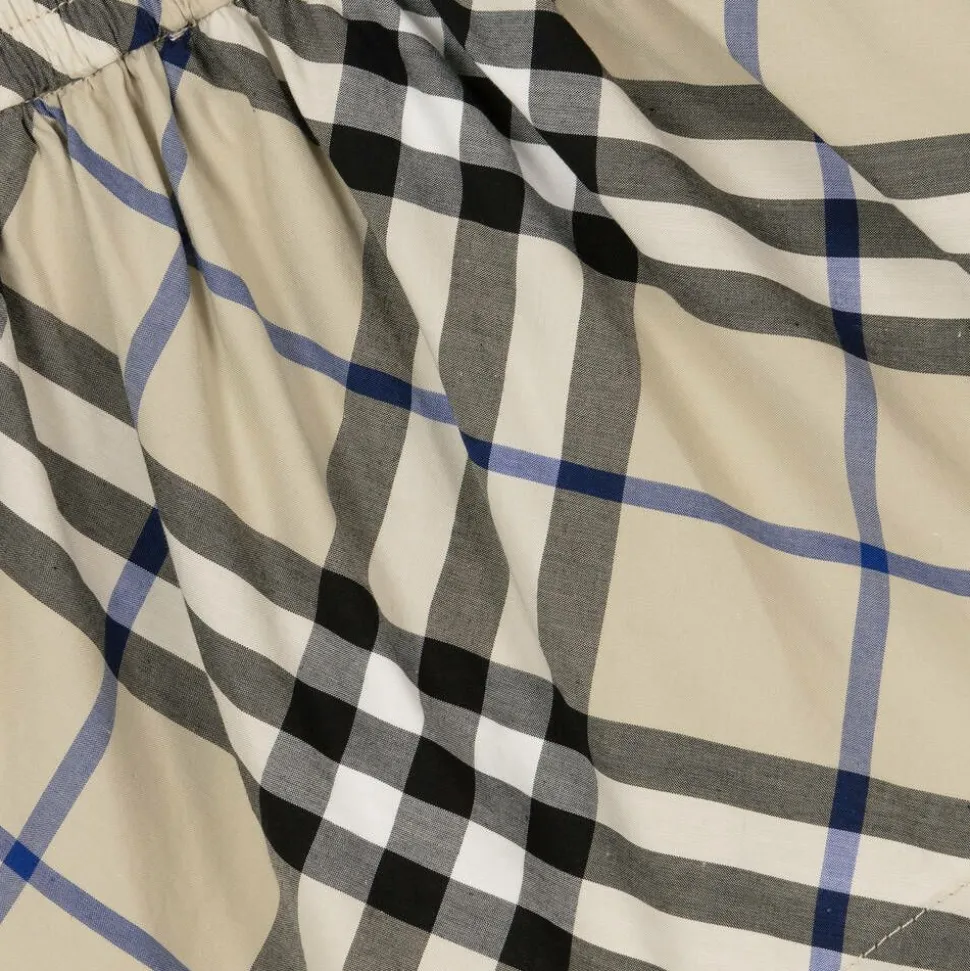 Baby Girls Grey Check Cotton Skirt