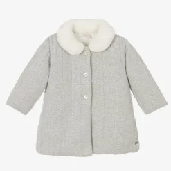 Baby Girls Grey Knitted Coat