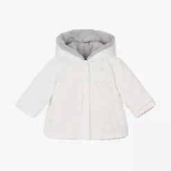 Baby Girls Ivory & Grey Reversible Coat