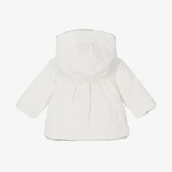Baby Girls Ivory & Grey Reversible Coat